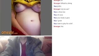 Omegle Hottie Moans And Fingers Her Wet Pussy