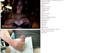 Omegle Girl Shows Tits For A Big Dick