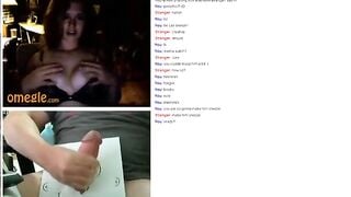 Omegle Girl Shows Tits For A Big Dick