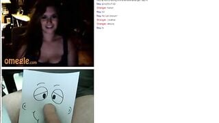 Omegle Girl Shows Tits For A Big Dick