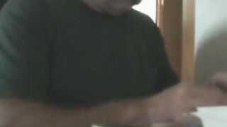Big Moustache Biker Gets Caught Wanking When Wife