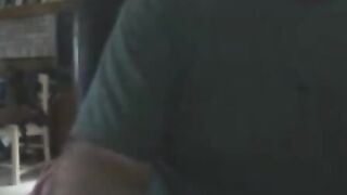 Big Moustache Biker Gets Caught Wanking When Wife
