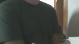 Big Moustache Biker Gets Caught Wanking When Wife
