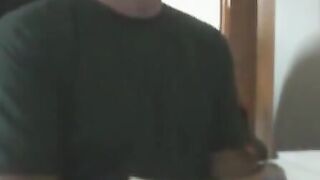 Big Moustache Biker Gets Caught Wanking When Wife
