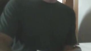 Big Moustache Biker Gets Caught Wanking When Wife