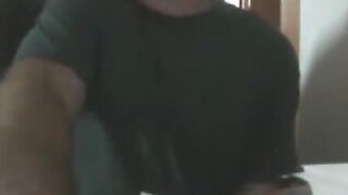 Big Moustache Biker Gets Caught Wanking When Wife