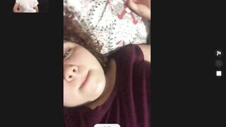 Teen Shows Tits While Her Daddy Masturbate
