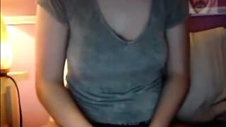 18yo UK Girl, Sweet Tits, Strips Playing Omegle Ga