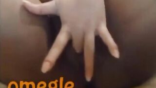 Ebony Omegle Plays With Pussy