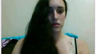 Hot Brunette Plays On Omegle