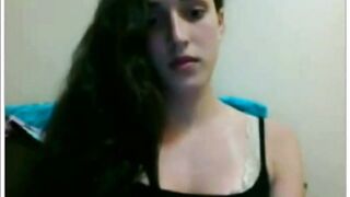 Hot Brunette Plays On Omegle