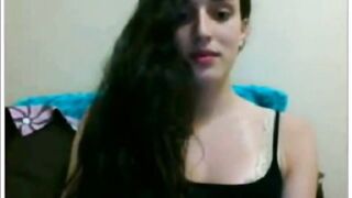 Hot Brunette Plays On Omegle