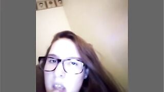 Nerdy Teen Flashes On Cam