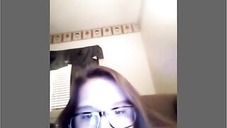 Nerdy Teen Flashes On Cam