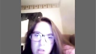 Nerdy Teen Flashes On Cam