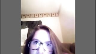 Nerdy Teen Flashes On Cam