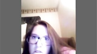 Nerdy Teen Flashes On Cam