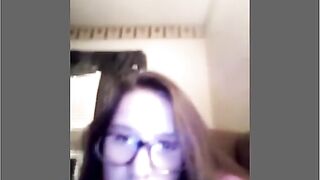 Nerdy Teen Flashes On Cam