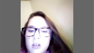 Nerdy Teen Flashes On Cam