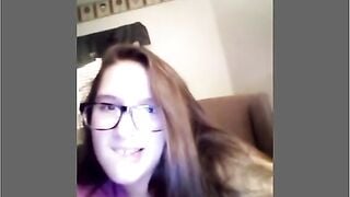 Nerdy Teen Flashes On Cam