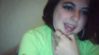 Girl With A Few Extra Lbs Gives Herself A Good Rub