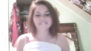 Cute Omegle Teen Strip And Masturbate