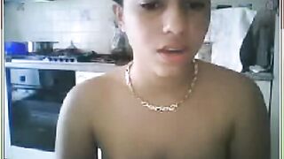 Latina Spreading On Webcam