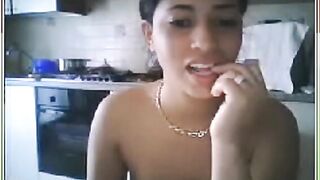 Latina Spreading On Webcam