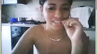 Latina Spreading On Webcam