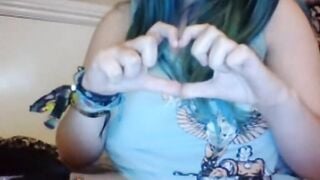 Nerdy Girl With Nice Huge Boobs On Cam