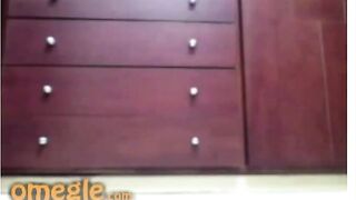 Omegle Cam Girl Strips And Rubs Pussy