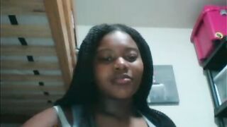 HOT BUSTY EBONY GIRL FINISHES THE OMEGLE GAME