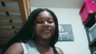 HOT BUSTY EBONY GIRL FINISHES THE OMEGLE GAME