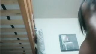 HOT BUSTY EBONY GIRL FINISHES THE OMEGLE GAME