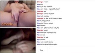 Omegle Lovely Slut Plays With Pussy And Flash Ass