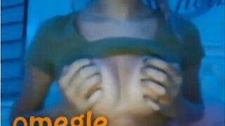 Omegle Teen Squeezes Tits And Licks Finger