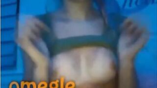 Omegle Teen Squeezes Tits And Licks Finger