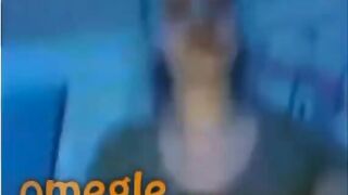 Omegle Teen Squeezes Tits And Licks Finger