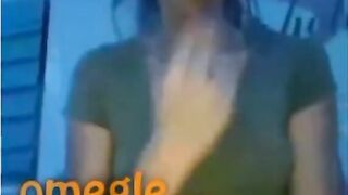 Omegle Teen Squeezes Tits And Licks Finger