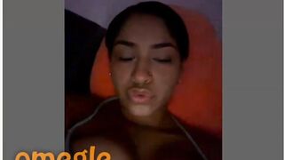 Omegle Girl Begs For Cum