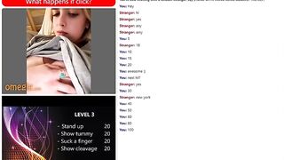 Omegle Game - Amy - 18 Year Old Teen Plays Game