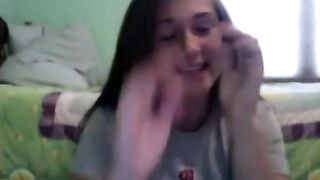 College Girl Flashes Perfect Tits