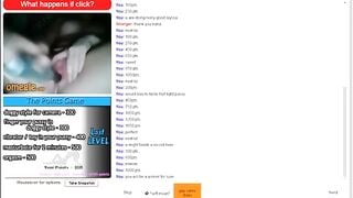 Hot Omegle Girl Completes Points Game And Cums
