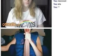 Omegle Horny Babe Get Naked And Masturbate For Huge Dick (Cumshot)