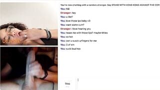 Omegle Pretty Slut Mouth Tease