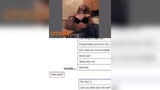 Omegle Blonde Convinced Takes Tits Out For Me