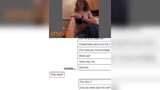 Omegle Blonde Convinced Takes Tits Out For Me