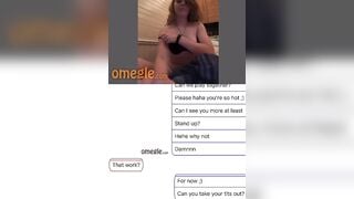 Omegle Blonde Convinced Takes Tits Out For Me