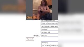 Omegle Blonde Convinced Takes Tits Out For Me