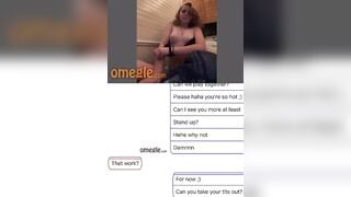 Omegle Blonde Convinced Takes Tits Out For Me
